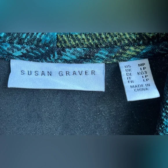 Susan Graver Open Front Duster Cardigan Size MP - Picture 3 of 5